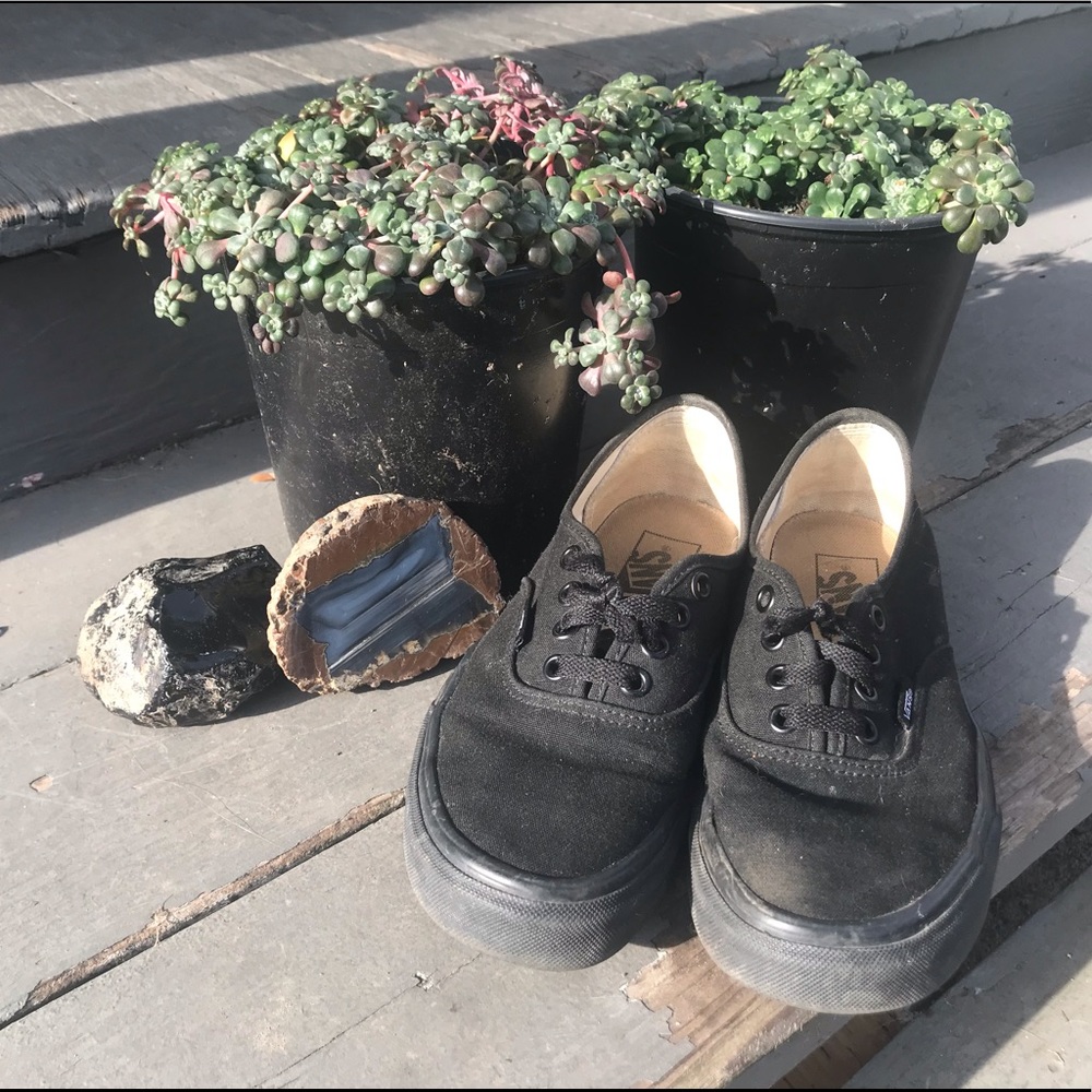 Black Authentic Vans Skate Shoes